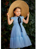 Cap Sleeve Lace Tulle Flower Girl Dress